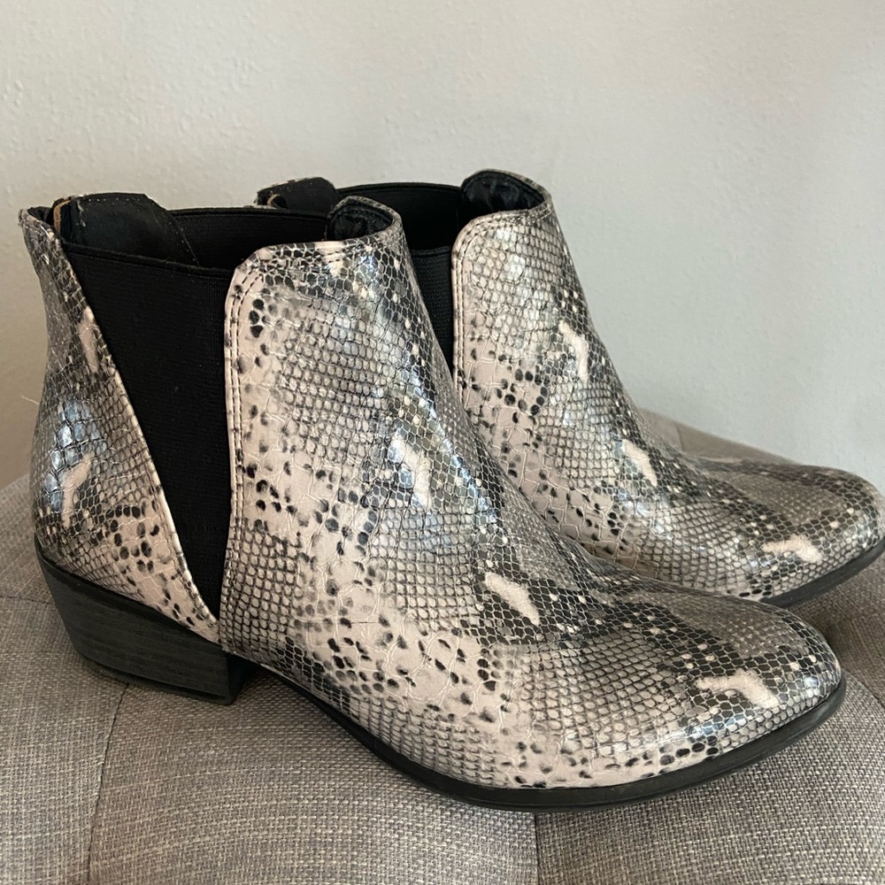 Snakeskin Ankle Boots